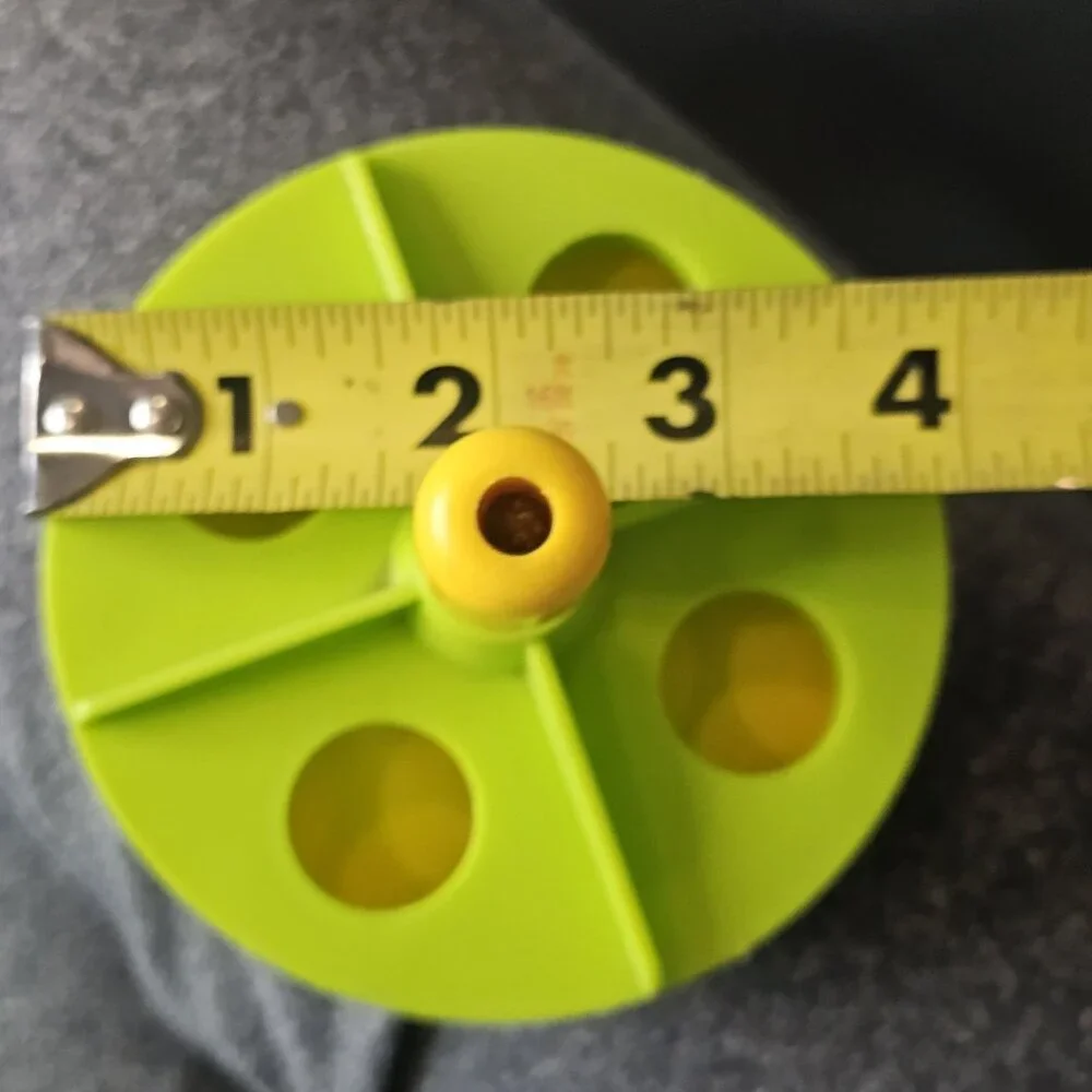 VTG 70s Fisher Price Little People Merry Go Round School Playground Green Yellow